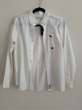 abercrombie kids White Button-Down Casual Shirt